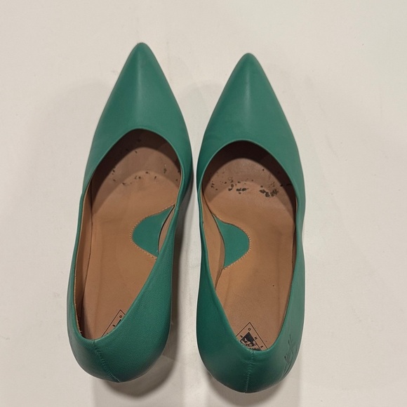 John Fluevog Teal Women's Heels - Picture 4 of 7